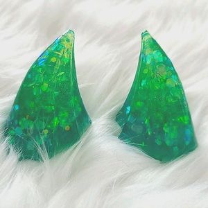 Cosplay horns: holo mermaid green